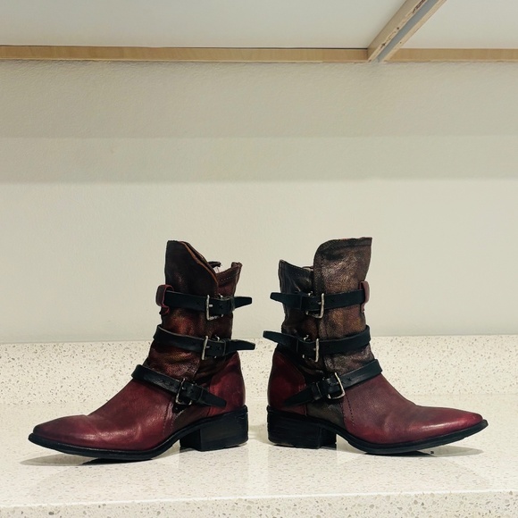 A.S.98 Shoes - A.S.98 Zarek Boots. Burgundy/Wine.   Size 38